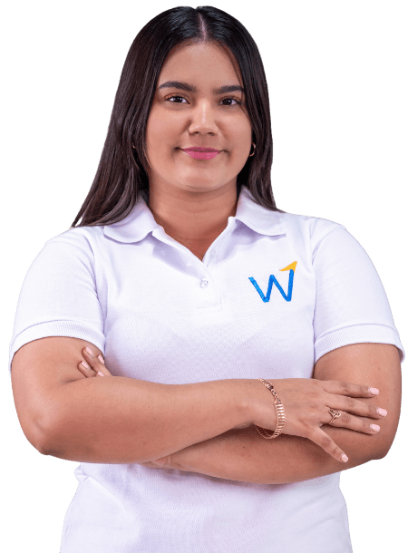 WorkWiser virtual assistant in white branded polo